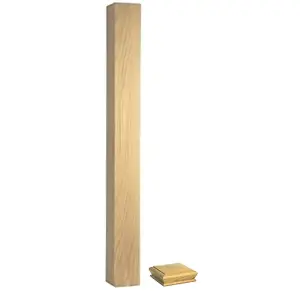 Solid Oak Complete Newel Post 82mm x 82mm x 1400mm Inc Cap UK Manufactured Traditional Products Ltd