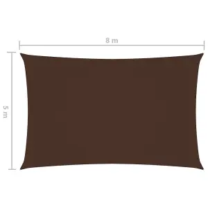 Berkfield Sunshade Sail Oxford Fabric Rectangular 5x8 m Brown