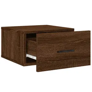 Berkfield Wall-mounted Bedside Cabinets 2 pcs Brown Oak 35x35x20 cm