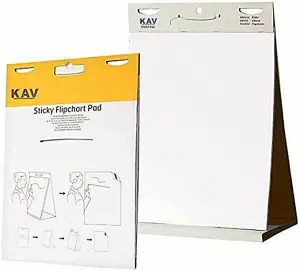 KAV A1 Flipchart Paper Pad with Plain 40 Sheets for Office School Home Kitchen Notes (813x584 mm) Pack of 5