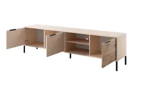 Sleek Rave TV Stand (H)540mm (W)2030mm (D)400mm - Contemporary Chic with MDF Ripple