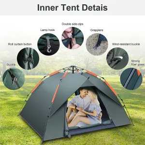 Instant 4 Man Pop Up Dome Tent