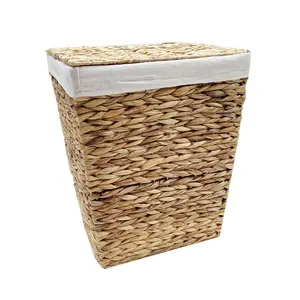 Wicker Laundry Basket 48cm H x 37cm W x 28cm D