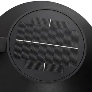 Nordlux Justina Outdoor Patio Terrace Garden Wall Solar Light In Black (Height) 14.5cm