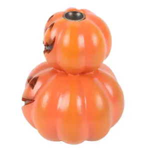 Something Different Stacked Pumpkins Backflow Incense Burner Orange (One Size)