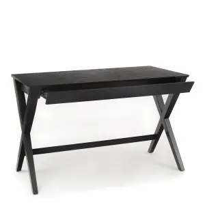 Writex Desk 1 Drawer in Black Lacquered Oak veneer