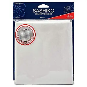 FABRIC 1MX142CM IVRY - Sashiko: Cotton Fabric: 1m x 1.42m: Ivory - Sew Easy