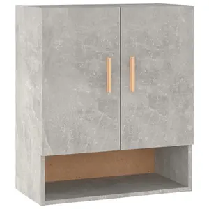 Berkfield Wall Cabinet Concrete Grey 60x31x70 cm Engineered Wood