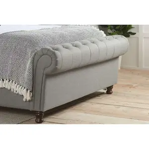 Birlea Castello Double Side Ottoman Bed Grey