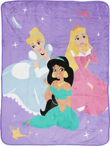 Disney Princess Hang Out 130 x 150cm Fluffy Throw Blanket