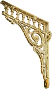 Castelion Single Solid Brass Classical Shelf Bracket