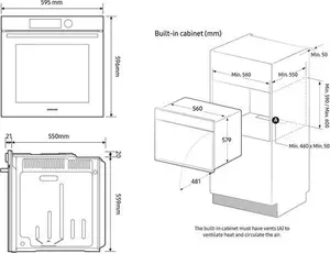 Samsung Series 4 NV7B4430ZAS Dual Cook Electric Single Oven, Stainless Steel