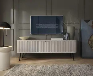  Luxurious Zova TV Cabinet H560mm W1680mm D390mm in Cashmere - Opulent Media Centre