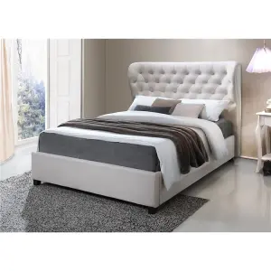 Cream Fabric Ottoman Bed Frame - Double 4ft 6" (151cm)