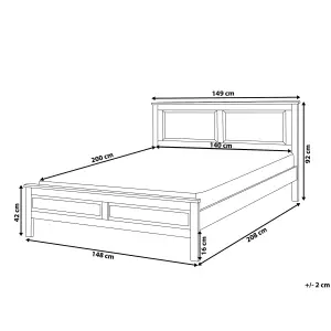 Solid Wood EU Double Size Bed White OLIVET