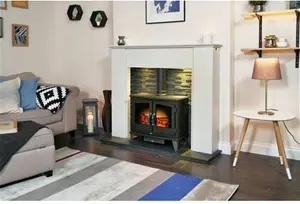 Adam Woodhouse Electric Stove In Black