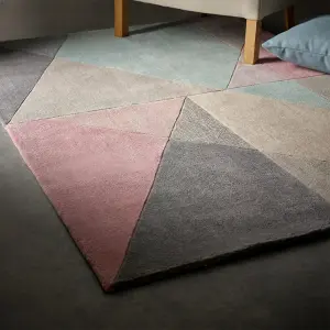 Origins Trio Pink/Grey Rug 80 X 150