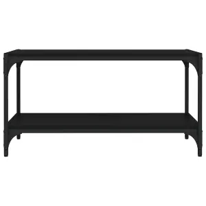 Berkfield TV Cabinet Black 80x33x41 cm Engineered Wood and Steel