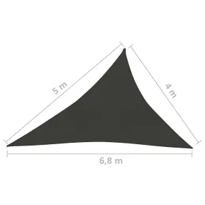 Berkfield Sunshade Sail 160 g/m2 Black 4x5x6.8 m HDPE