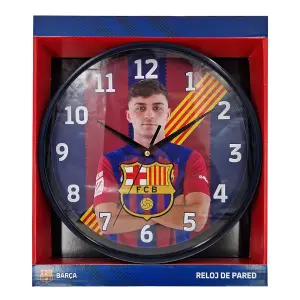 FC Barcelona Pedri Wall Clock Blue/Garnet (One Size)