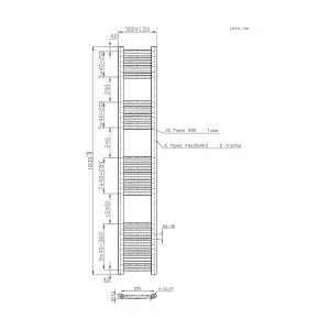 Rinse Curved Bathroom Heated Towel Rail Ladder Radiator Anthracite 1800x300mm