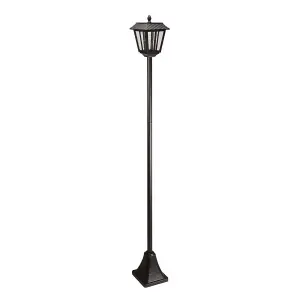 Solar Powered Victorian Style Lamp Post - 100 Lumen LED Outdoor Garden Light with 365 Day Illumination - H170 x 18cm Diameter