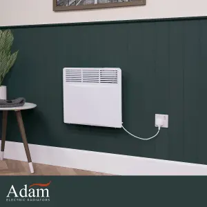 Adam Amba 1000W Electric Radiator in White