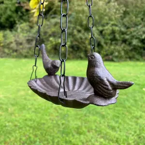 Hanging Cast Iron Garden Bird Bath (Set of 2)