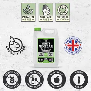 White Vinegar Cleaning 20 Litres HIGH STRENGTH 20% - All Natural Multi-Surface & Multi-Purpose Cleaner, Limescale