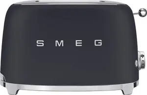 Smeg 50'S Retro Tsf01blmuk 2 Slice Toaster - Matte Black, Black