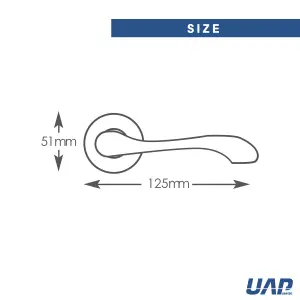 Intelligent Hardware - Internal Door Handle - Pair - Lever on Round Rose - Hornet Developer - Chrome/Satin Nickel