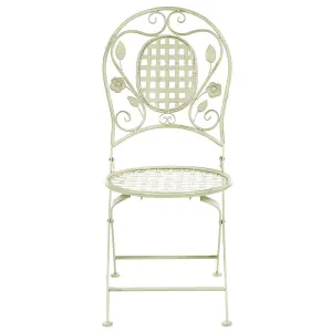 Set of 2 Garden Chairs BIVIO Metal Light Green