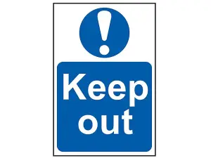 Durable PVC Safety Sign - Keep Out 400 x 600mm