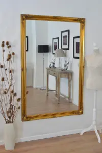 MirrorOutlet Hamilton Vintage Gold Antique Design Leaner Mirror 168 x 107cm