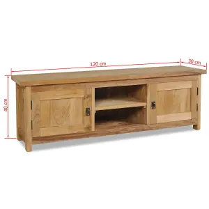 Berkfield TV Cabinet Solid Teak 120x30x40 cm