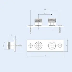 Nes Home Easy Fixing Plate Bracket for Mini Douche Shattaf Shower Valve