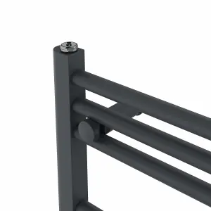 Right Radiators 800x600 mm Straight Heated Towel Rail Radiator Bathroom Ladder Warmer Anthracite