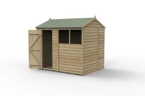 4LIFE Reverse Apex Shed 8x6 - Single Door - 2 Windows