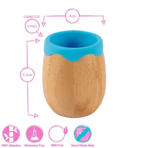 5pc Bamboo Round Baby Weaning Set - Blue