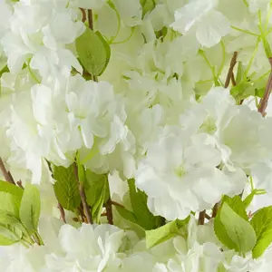 100cm White Artificial Blossom Stem