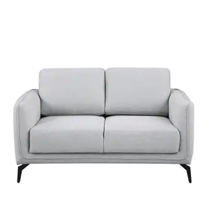 Oslo Modern Scandi Style Fabric Living Room 2 Seater Sofa (Light Grey)