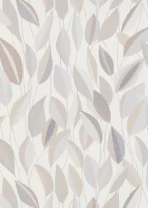 Erismann Foliage Leaf Grey Vinyl Wallpaper