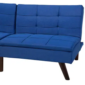 Beliani Retro Sofa Bed RONNE Navy Blue