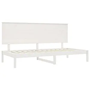 Berkfield Day Bed White 90x200 cm Solid Wood Pine