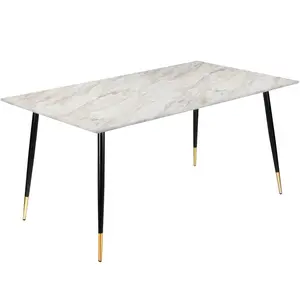 Arianna Metal Base Dining Table H76 x L160 x W90cm