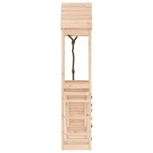 Berkfield Playhouse with Climbing Wall Solid Wood Pine