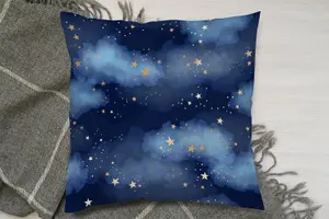 Cushions - Dark blue sky with gold foil constellations (Cushion) / 60cm x 60cm