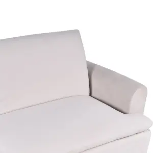 Sofa Bed VETTRE Light Beige Velvet