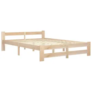 Berkfield Bed Frame Solid Pine Wood 140x200 cm