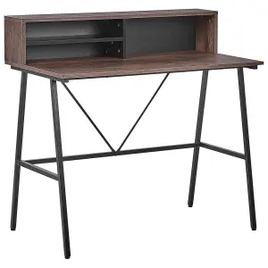 Home Office Desk Dark Wood HARISON